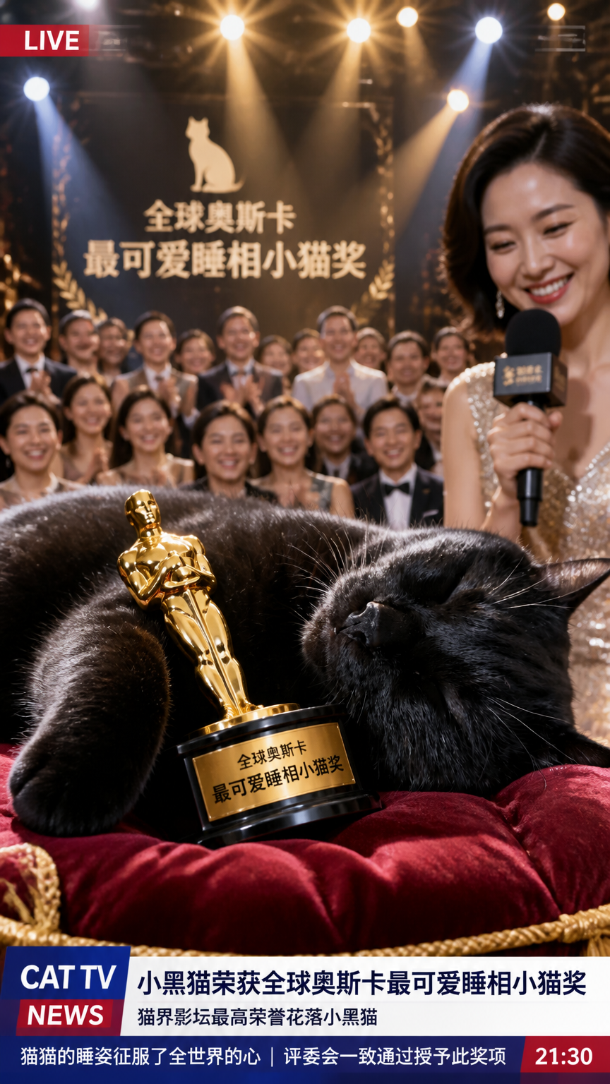 “全球奥斯卡最可爱睡相小猫奖”